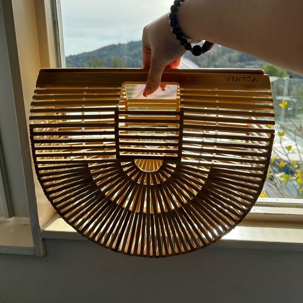 Vintga Japanese picnic Bamboo Bag